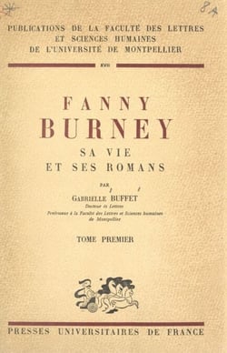 Fanny Burney (1) - Sa vie et ses romans
