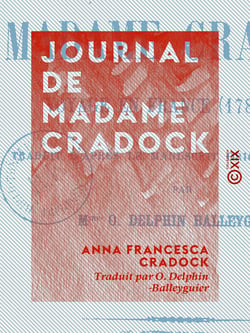 Journal de Madame Cradock - Voyage en France (1783-1786)