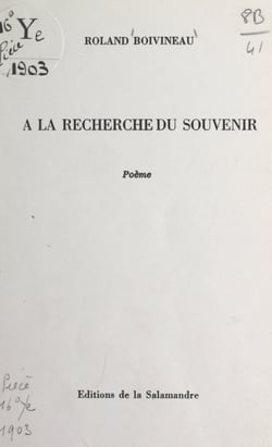 À la recherche du souvenir