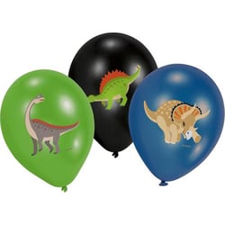 6 Ballons - Happy Dinosaure - 28cm