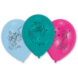 10 Ballons Latex - La reine des neiges - 25,4cm