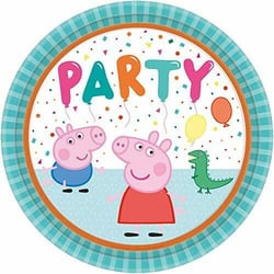 8 Assiettes rondes - Peppa Pig - 23cm