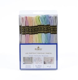 Lot de 12 fils à broder DMC - Pack Les Pastels 