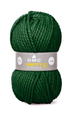 Pelote de fil à tricoter 100% acrylique - DMC - Knitty 10 - Vert 839
