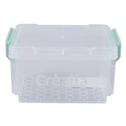 Boîte plastique transparente avec couvercle amovible 12,3 x 8,2 x 7cm - Créalia