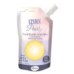 Peinture nacrée Izink Pearly - Aladine -  80 ml - Jaune pastel