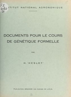 Documents pour le cours de génétique formelle