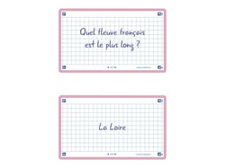 80 flashcards - 7,5 x 12,5 cm - Flash 2.0 Oxford - Petits carreaux - cadre rose