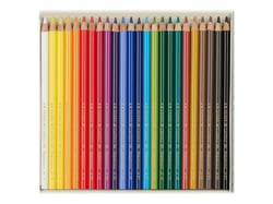 Boîte en métal de 24 crayons polychromos
