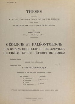 Géologie et paléontologie des bassins houillers de Decazeville, de Figeac et du détroit de Rodez (2). Étude paléontologique