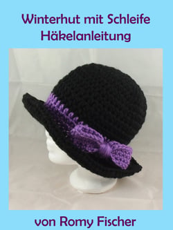 Winterhut mit Schleife - Häkelanleitung