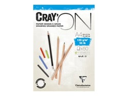 Papier à dessin Cray'On Clairefontaine - Papier à dessin - A4 - 50 feuilles - blanc