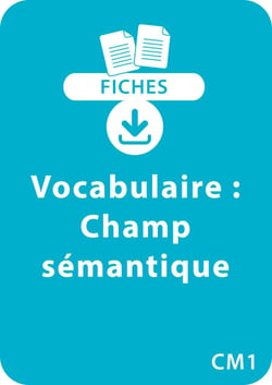 Vocabulaire CM1 - Champ sémantique - Un lot de 7 fiches recto/verso à télécharger