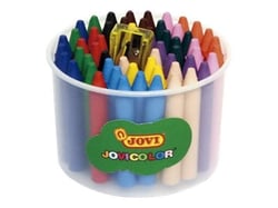 Pot de 60 crayons cire + taille crayons