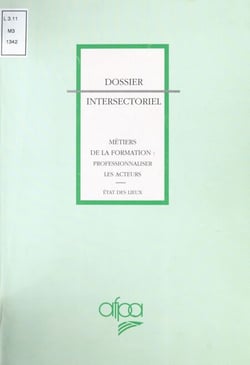 Métiers de la formation, professionnaliser les acteurs : état des lieux