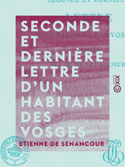 Seconde et dernière lettre d'un habitant des Vosges