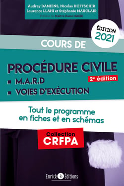 Cours de procédure civile et modes alternatifs de règlement des différends 2021 - Tout le programmes en fiches et en schémas