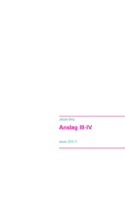 Anslag III-IV - tekster 2015-17