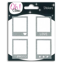 STICKERS X4 POLA GLIT ARGT