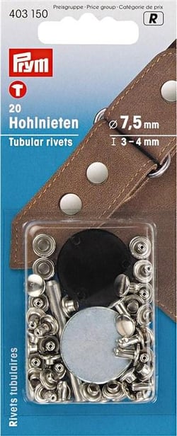 Lot de 20 rivets tubulaires 3-4 mm
