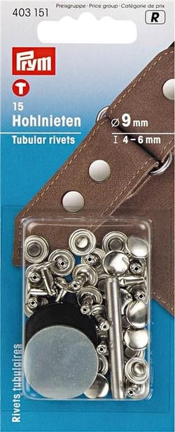 Lot de 15 rivets tubulaires 4-6 mm