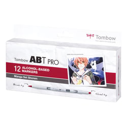 Coffret de 12 feutres à alcool ABT Pro à double pointe - Tombow - 12P-5 - Manga
