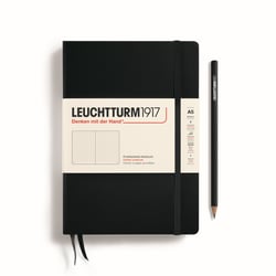 Carnet Leuchtturm1917 - Noir - A5 14,5 x 21 cm - 251 pages numérotées pointillées