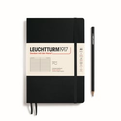 Carnet Leuchtturm1917 - Noir - A5 14,5 x 21 cm - 123 pages numérotées lignées