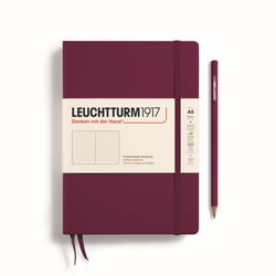 Carnet Leuchtturm1917 - Port Red - A5 14,5 x 21 cm - 251 pages numérotées pointillées 