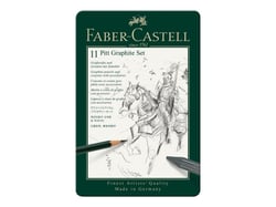 Boîte en métal 12 pièces - Faber-Castell - Set Pitt Graphite