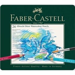 Boîte en métal 24 crayons de couleur aquarellables - Faber-Castell - Albrecht Dürer