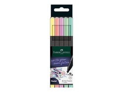Pochette de 5 feutres fins - Grip Finepen  - couleurs pastels - Faber Castell