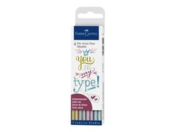 Set de 4 feutres fineliner - Pitt Artist - Pen Metallic - Faber Castell