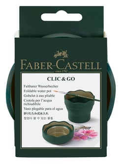 Gobelet à eau Faber Castell - Clic&Go - Vert foncé