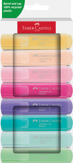 Lot de 8 surligneurs Faber castell - Pastels
