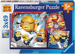 Puzzles 49 pièces - Moi, moche et méchant - Ravensburger - 3 pièces