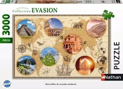 Nathan puzzle 3000 pièces - Merveilles du monde moderne