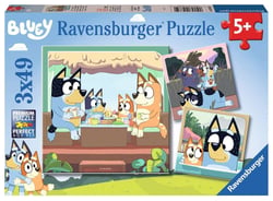 Puzzles 3 x 49 pièces - Les aventures de Bluey !
