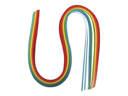 100 bandes de papier arc en ciel - quilling - 50x0,3cm