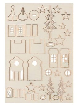 Kit en bois Rayher - Scenette église de Noël