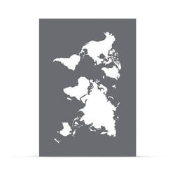 Pochoir A5 - mappemonde