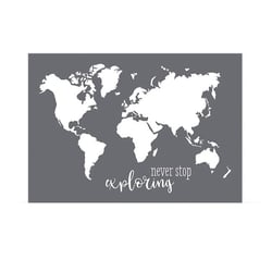 Pochoir A3 - mappemonde