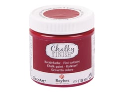 Peinture - DecoArt Chalky Finish - Rouge Classique Craie - 118 ml - Rayher