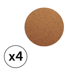4 formes en liège - rond - diamètre 10 cm