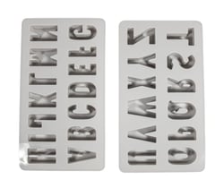 Lot de 2 moules Rayher - Alphabet - Silicone