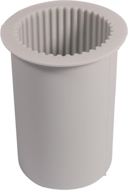 Moule à bougie Rayher - Cylindre cannelé - Silicone - Gris