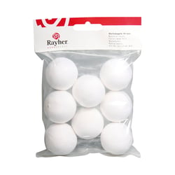 8 boules de ouate blanche diamètre 4cm 