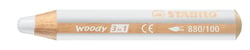 Crayon multi-talents pointe extra-large - STABILO - Blanc - Woody 3 in 1
