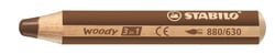 Crayon multi-talents pointe extra-large - STABILO - Marron foncé - Woody 3 in 1