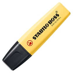 Surligneur pointe large - STABILO - Crème de jaune - BOSS ORIGINAL Pastel